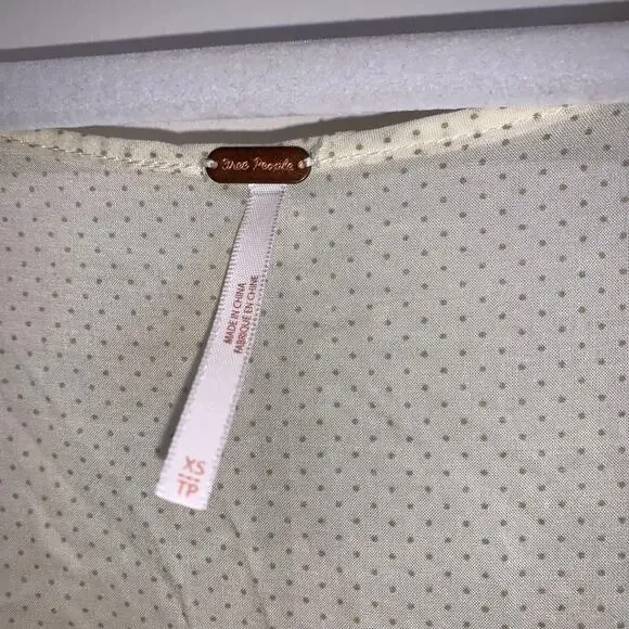 FREE PEOPLE Slip dress intimately Voile and Lace Trapeze Xs Tea NWOT - Picture 5 of 7